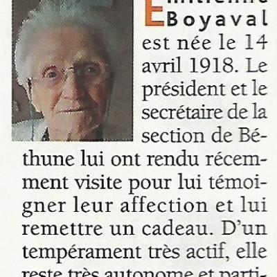 Mme Boyaval 100ans